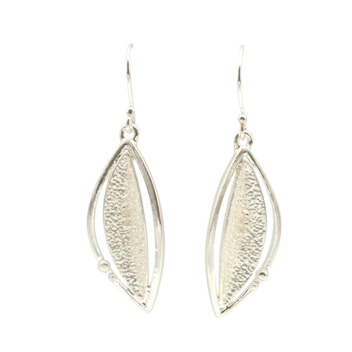 Split Open Leaf Earrings