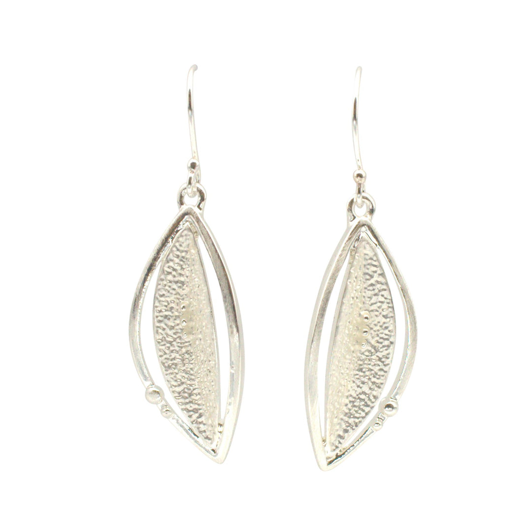 Split Open Leaf Earrings