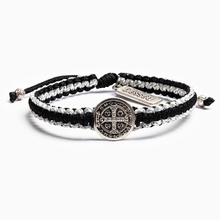 Load image into Gallery viewer, My Saint My Hero Gratitude Blessing Bracelet Metallic Silver with Silver medal

