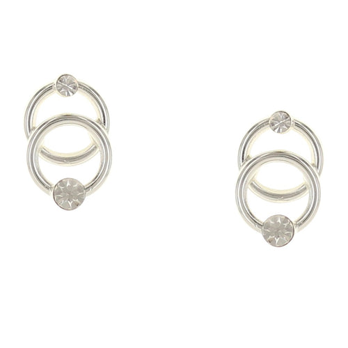 Takobia Petite Circles with Crystal Earrings