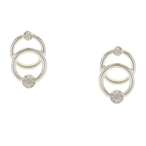 Takobia Petite Circles with Crystal Earrings