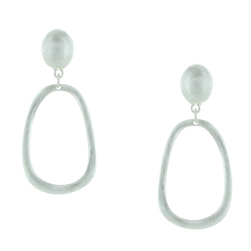 Ball and Oval Post Earrings