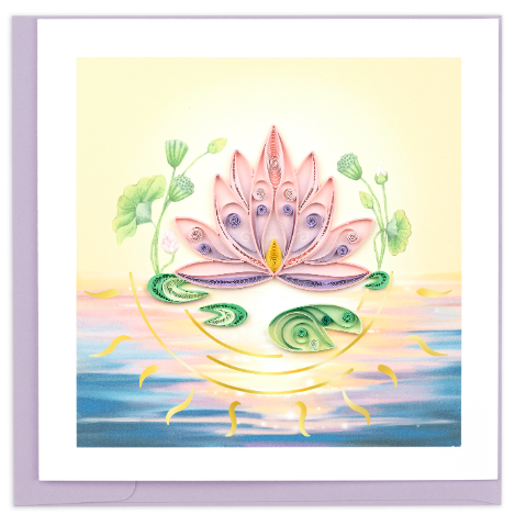 Lotus Anniversary Quilling Card