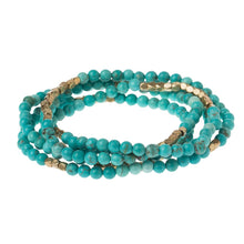 Load image into Gallery viewer, Stone Wrap - Turquoise/Gold - Stone of the Sky
