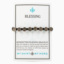 Load image into Gallery viewer, Benedictine Blessing Bracelet - Jet Black Medals
