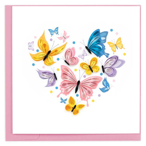 Quilled Butterly Heart Card