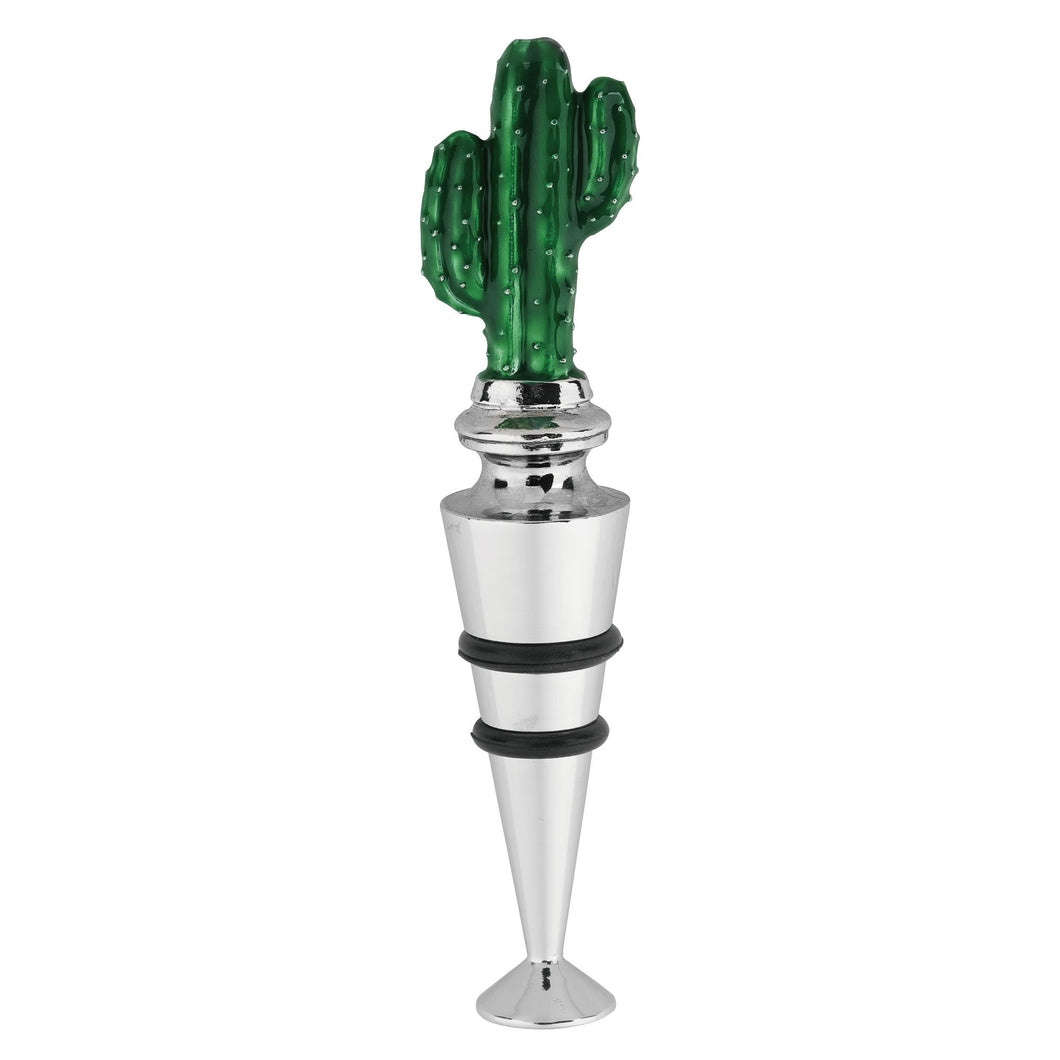 Painted Cactus Zinc Alloy Wine Bottle Stopper,