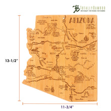 Load image into Gallery viewer, Arizona Etched Bamboo Cutting and Serving Board
