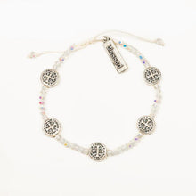 Load image into Gallery viewer, My Saint My Hero Gratitude Crystal Bracelet Crystal with Silver medal
