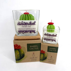 Cactus Flower & Jade Soy Wax Candle - Barrel 2.5oz