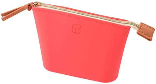 Lihit Lab Bloomin Soft Silicone Zippered Pouch Large - Poppy Red