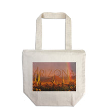 Load image into Gallery viewer, Arizona, Cactus and Rainbow Photograph - Organic Tote Bag
