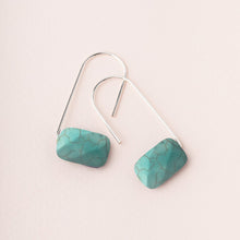 Load image into Gallery viewer, Floating Stone Earring - Turquoise/Silver
