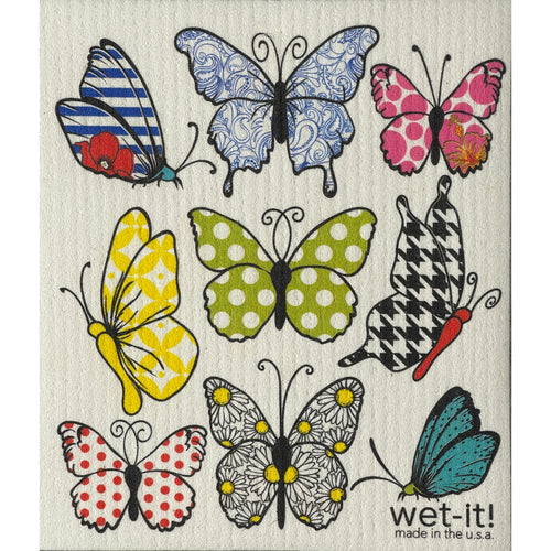 Lively Butterflies - Swedish Dish Cloth