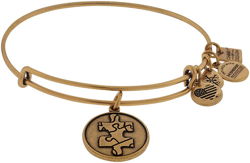Piece of The Puzzle National Autism Association Rafaelian Gold Bangle Bracelet