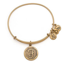 Load image into Gallery viewer, Alex and Ani Initial F Bangle Gold
