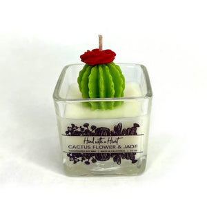 Cactus Flower & Jade Soy Wax Candle - Barrel 2.5oz