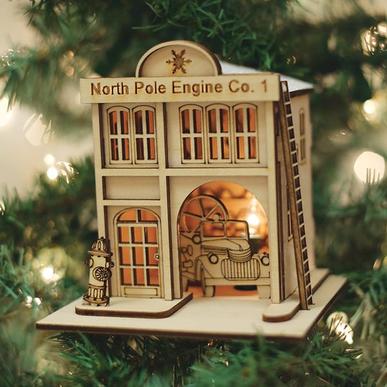 North Pole Engine Co. #1 Ginger Cottage Ornament