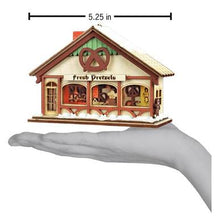 Load image into Gallery viewer, Peppermint Twist Pretzel Ginger Cottage Ornament
