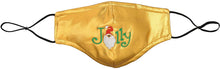 Load image into Gallery viewer, Xmas Gold Lame Jolly Fashion Face Covering with 4 Filters
