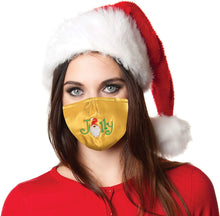 Load image into Gallery viewer, Xmas Gold Lame Jolly Fashion Face Covering with 4 Filters
