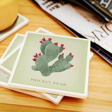 Load image into Gallery viewer, Ceramic Coaster - Prickly Pear, Vintage Flora
