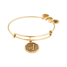 Load image into Gallery viewer, Alex and Ani Initial T Bangle Gold

