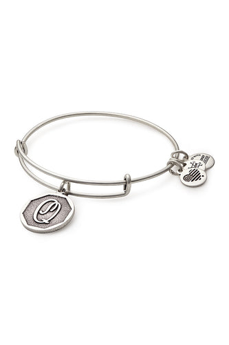Alex and Ani Initial Q Bangle Silver