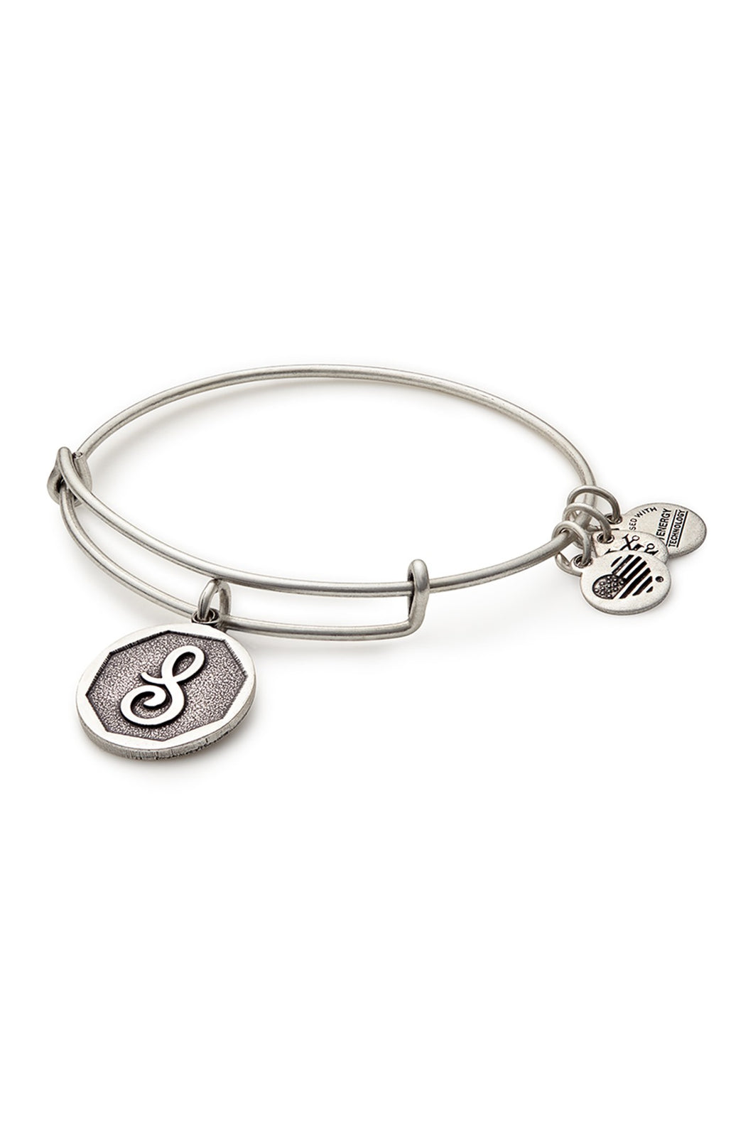 Alex and Ani Initial S Bangle Silver