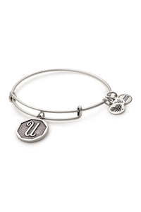Alex and Ani Initial U Bangle Silver