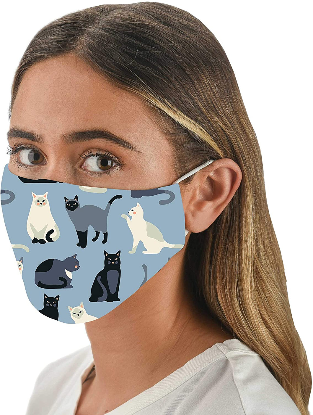 Multi Kitties Fashion Face Covering with 4 Filters