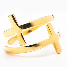 Load image into Gallery viewer, Pillar of Faith Cross Ring
