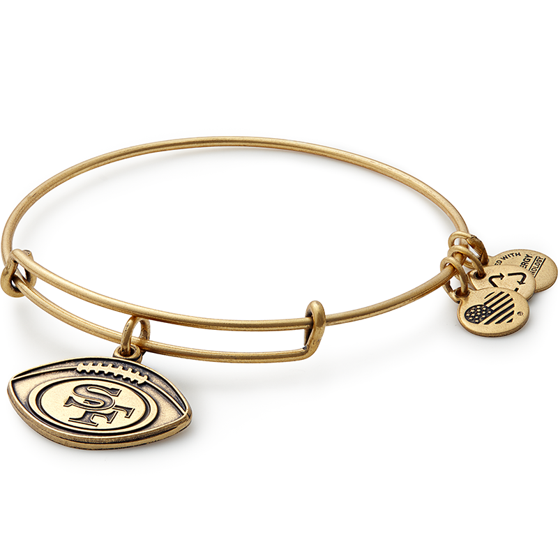 San Francisco 49ers Football Charm Bangle