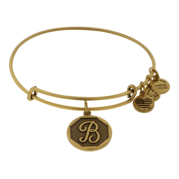 Alex and Ani Initial B Bangle Gold
