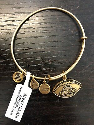 Alex and Ani Chargers Football Charm Bangle