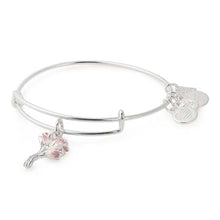 Load image into Gallery viewer, Alex and Ani Pink Tulips Charm Bangle
