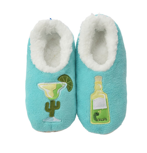 Women's Margarita Cocktail Hour Blue Snoozies - Foot Coverings