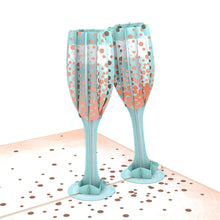 Load image into Gallery viewer, Champagne Toast Lovepop Card
