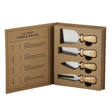 Load image into Gallery viewer, Cardboard Book Set- Cheese Knives Set
