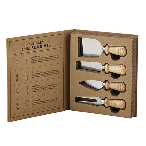 Cardboard Book Set- Cheese Knives Set