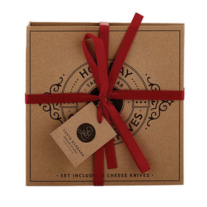 Cardboard Book Set - Holiday Cheese Knives