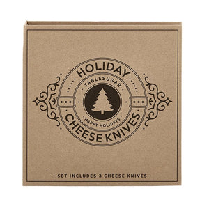 Cardboard Book Set - Holiday Cheese Knives