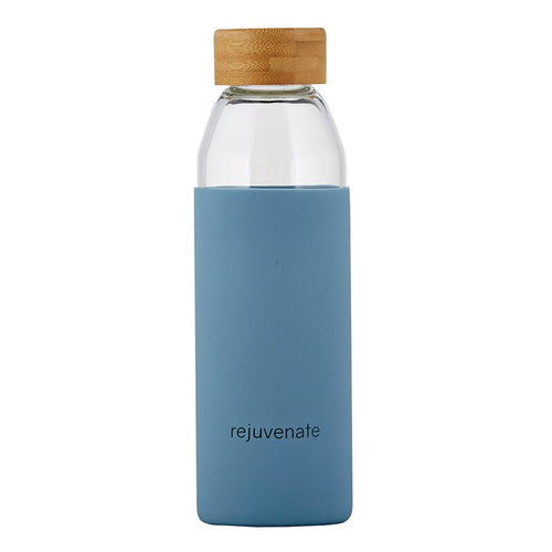 Glass Water Bottle with Bamboo Lid - Rejunavate