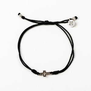 Filled by Faith Open Cross Bracelet Silver