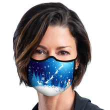Load image into Gallery viewer, Christmas Snow Scene Reusable Fabric Face Mask
