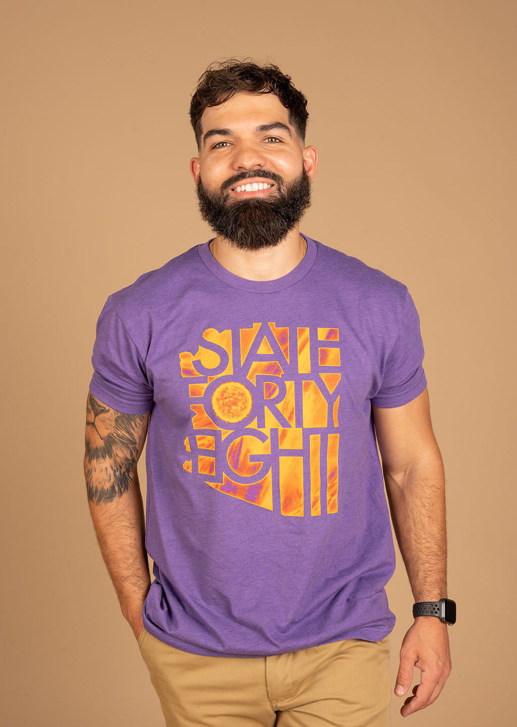 Men's Crew Neck Classic - Fireball - Purple