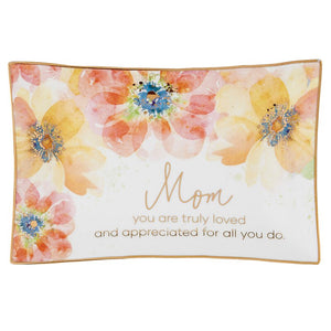 Mom, Truly Loved Rectangle Trinket Tray