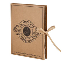 Load image into Gallery viewer, Cardboard Book Set - Champagne Gold Cheese Knives Set
