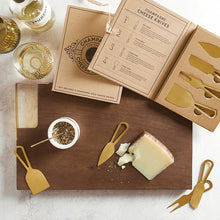 Load image into Gallery viewer, Cardboard Book Set- Champagne Gold Cheese Knives Set
