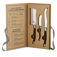 Load image into Gallery viewer, Cardboard Book Set - Charcuterie Essentials w/Black Handles
